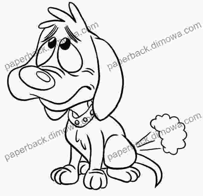 A Funny And Goofy Image Of A Farting Animal From The Coloring Book. FUNNY FARTING ANIMALS COLORING BOOK: Goofy Animals