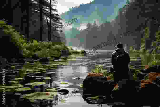 Angler Casting A Line Into A Tranquil Stream, Surrounded By Lush Greenery Trout Fishing 101 Ken Cole